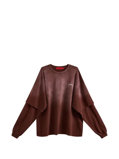 Acupuncture 1993 Logo-print Long-sleeve T-shirt In Brown
