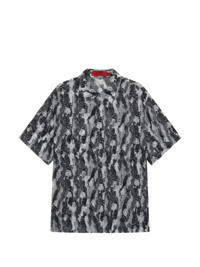 Acupuncture 1993 Python-print Short-sleeve Shirt In Gray