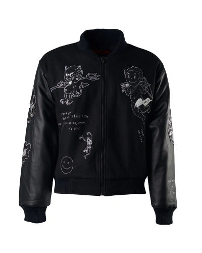 Acupuncture Bomber With Patches And Embroidery In Black