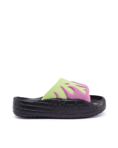 Acupuncture Ciabatta Nyu Slide In 0007purple Lime