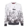 Acupuncture Crowd Crewneck Men's Lightweight Crewneck Sweatshirt In White