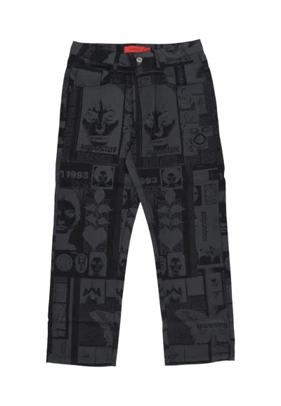 Acupuncture Jeans Man Manifesto Denim Dark Grey In Black