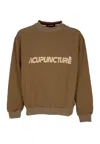 Acupuncture Lightweight Crewneck Man Shadow Bear Crewneck Khaki In Khaki