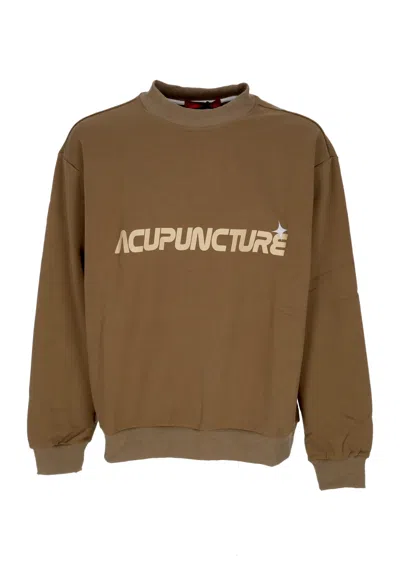 Acupuncture Lightweight Crewneck Man Shadow Bear Crewneck Khaki