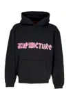 Acupuncture Lightweight Hoodie Man Flying Emblem Hoodie Black In Black
