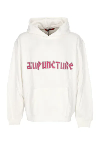 Acupuncture Lightweight Hoodie Man Flying Emblem Hoodie White