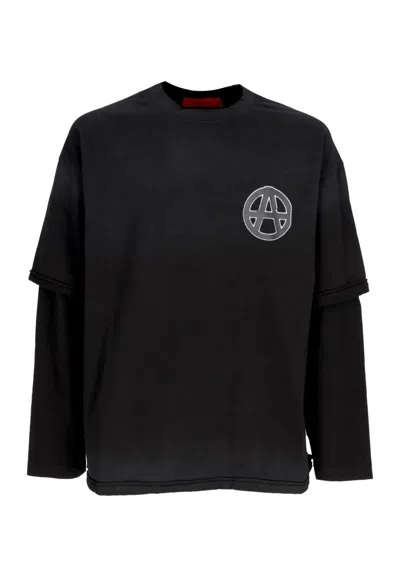 Acupuncture Long Sleeve Shirt Layered L/s Tee Washed Black