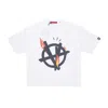 Acupuncture Men's Flamed Logo T-shirt In White