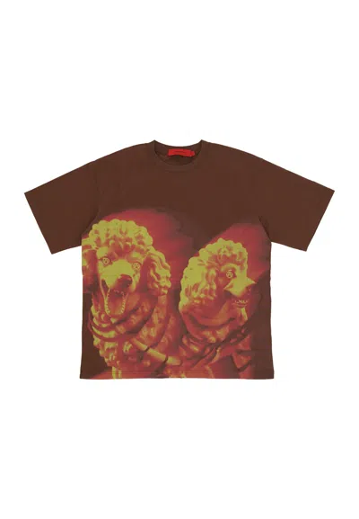 Acupuncture Men's Shirt Firest Arter Tee Coffee Quartz In Brown