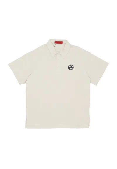 Acupuncture Polo Sleeve Corta Man Acu Polo Tee Beige In Sand