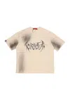 Acupuncture T-shirt Man Knife Mark Tee Khaki In Neutral