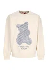 Acupuncture Vain Teddy Crewneck Men's Lightweight Crewneck Sweatshirt Cream In Cream