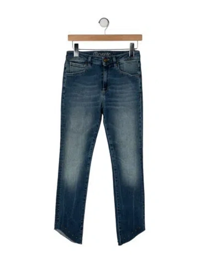 Pre-owned Acynetic High-rise Flared Jeans In Blue