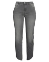 Acynetic Woman Jeans Lead Size 28 Cotton, Polyester In Grey