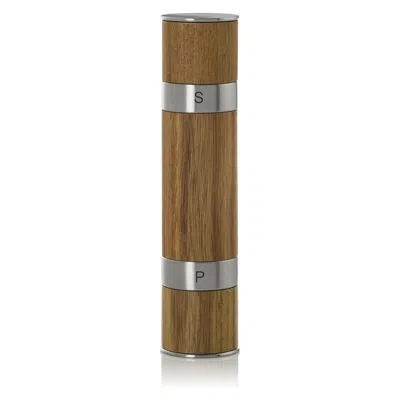 Ad Hoc Adhoc Duomill Double Salt & Pepper Mill Acacia Wood In Brown
