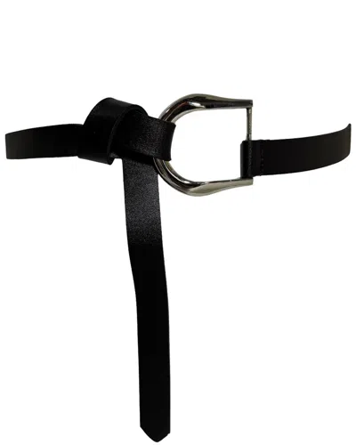 Ada Collection Catu Leather Belt In Black