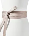 Ada Collection Classic Wrap Leather Belt Trench Mu