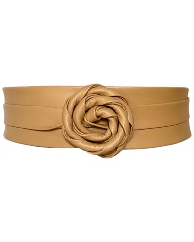 Ada Collection Classic Wrap Leather Belt In Brown