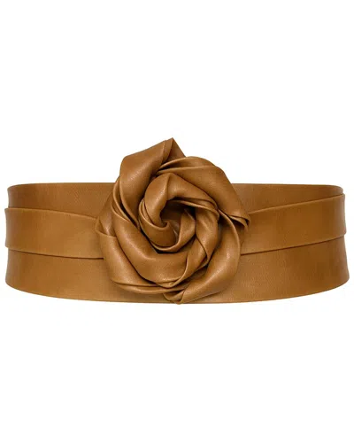 Ada Collection Classic Wrap Leather Belt In Brown