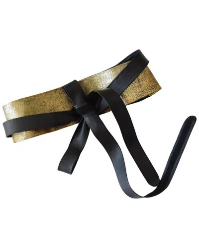 Ada Collection Classic Wrap Leather Belt In Brown