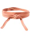 Ada Collection Classic Wrap Leather Belt In Orange