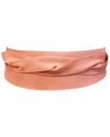 Ada Collection Classic Wrap Leather Belt In Pink