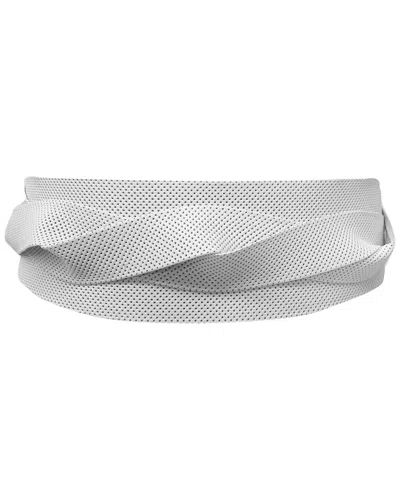 Ada Collection Classic Wrap Leather Belt In White