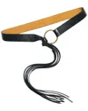 Ada Collection Esme Leather Belt In Black