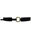 Ada Collection Ibi Leather Belt In Black