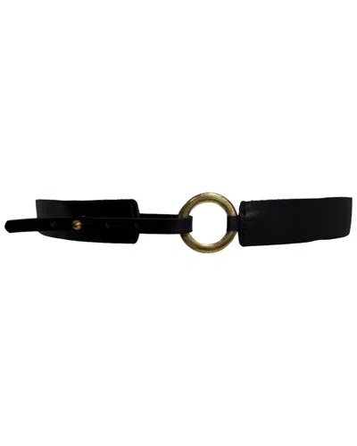 Ada Collection Ibi Leather Belt In Black