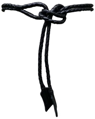 Ada Collection Iguazu Leather Belt In Black