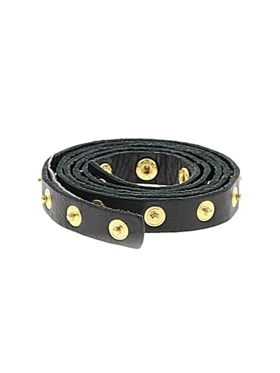 Pre-owned Ada Collection Leather Belt In Black