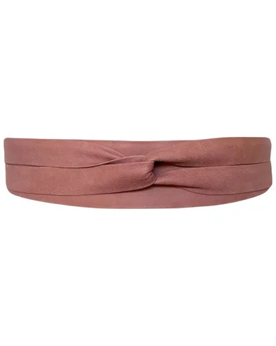 Ada Collection Midi Wrap Leather Belt In Pink
