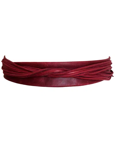 Ada Collection Riley Wrap Leather Belt In Red