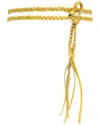 Ada Collection Selmi Leather Belt In Yellow