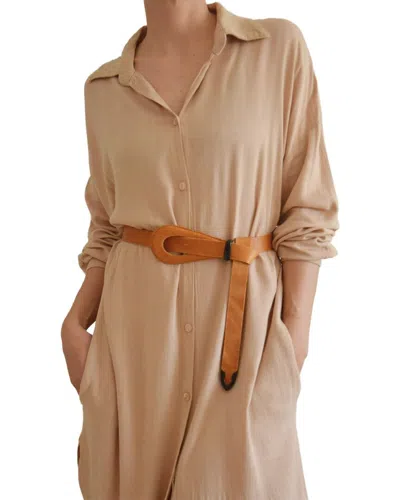 Ada Collection Sienna Leather Belt In Brown