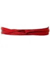 Ada Collection Skinny Wrap Leather Belt In Red