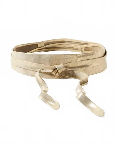 Ada Collection Women's Wrap Belt In Gold Macchiato In Brown