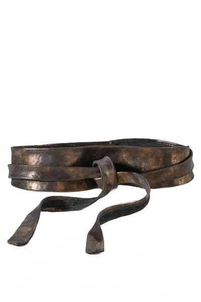 Ada Collection Women's Wrap Belt In Midnight Bronze Black In Brown
