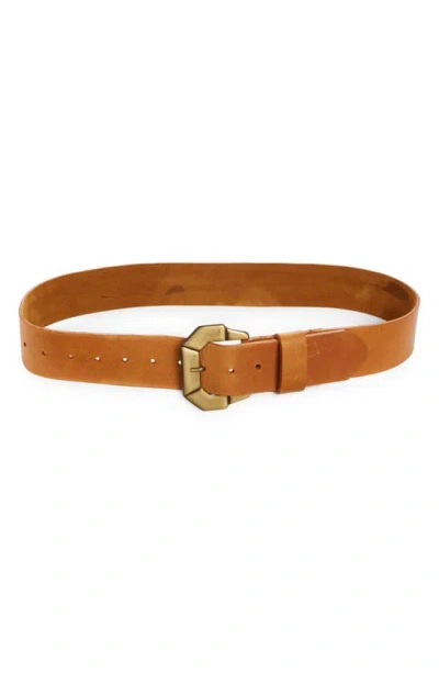 Ada Gem Leather Belt In Tan