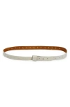Ada Iris Snake Embossed Leather Belt In Clay Python