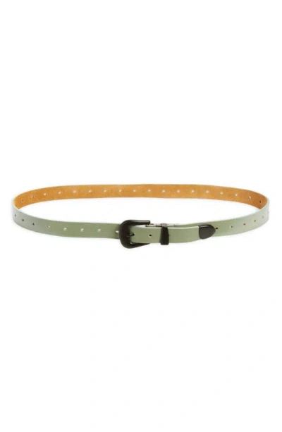 Ada London Leather Belt In Green