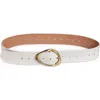 Ada Luxe Leather Belt In Marfil
