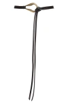 Ada Nile Skinny Leather Belt In Black