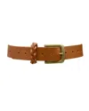 Ada Perfect Neutral Belt In Cognac In Green