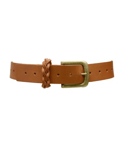 Ada Perfect Neutral Belt In Cognac In Green