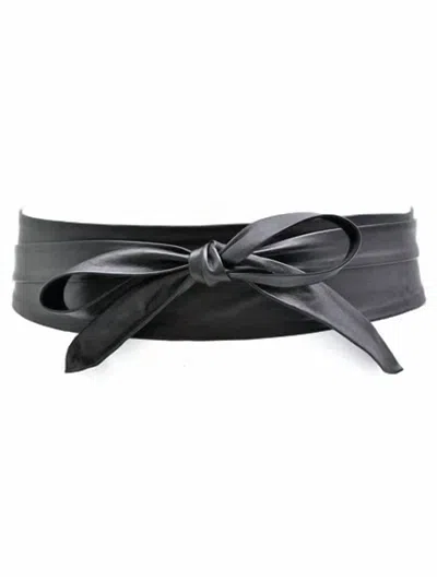 Ada Women's Wrap Leather Belt In Black
