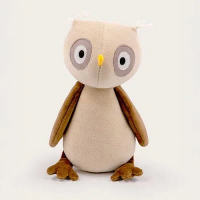 Adada Kids'  Ida, The Owl Stuffed Animal In Neutral