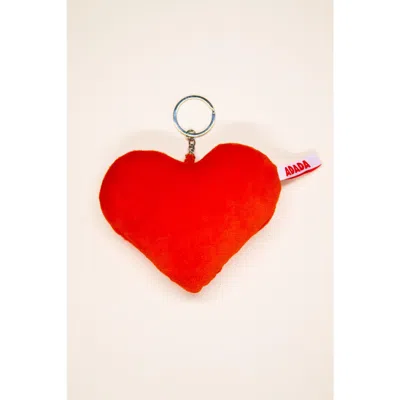 Adada Kids'  Key Charm- Heart In Red