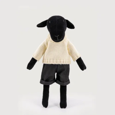 Adada Kids'  Maia, The Sheep Stuffed Animal In Black